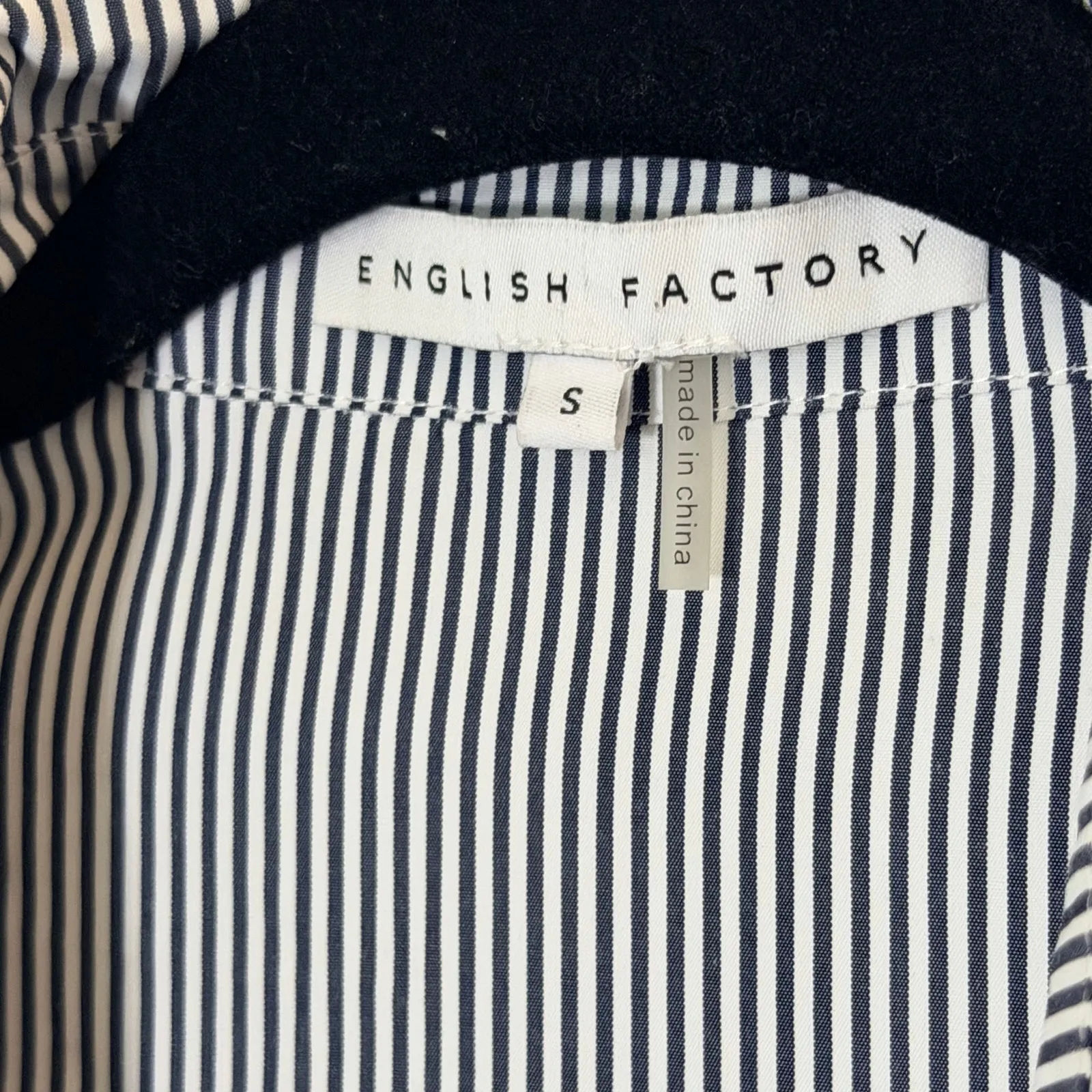 English Factory long-sleeve striped ruched mini shirt dress - Image 6