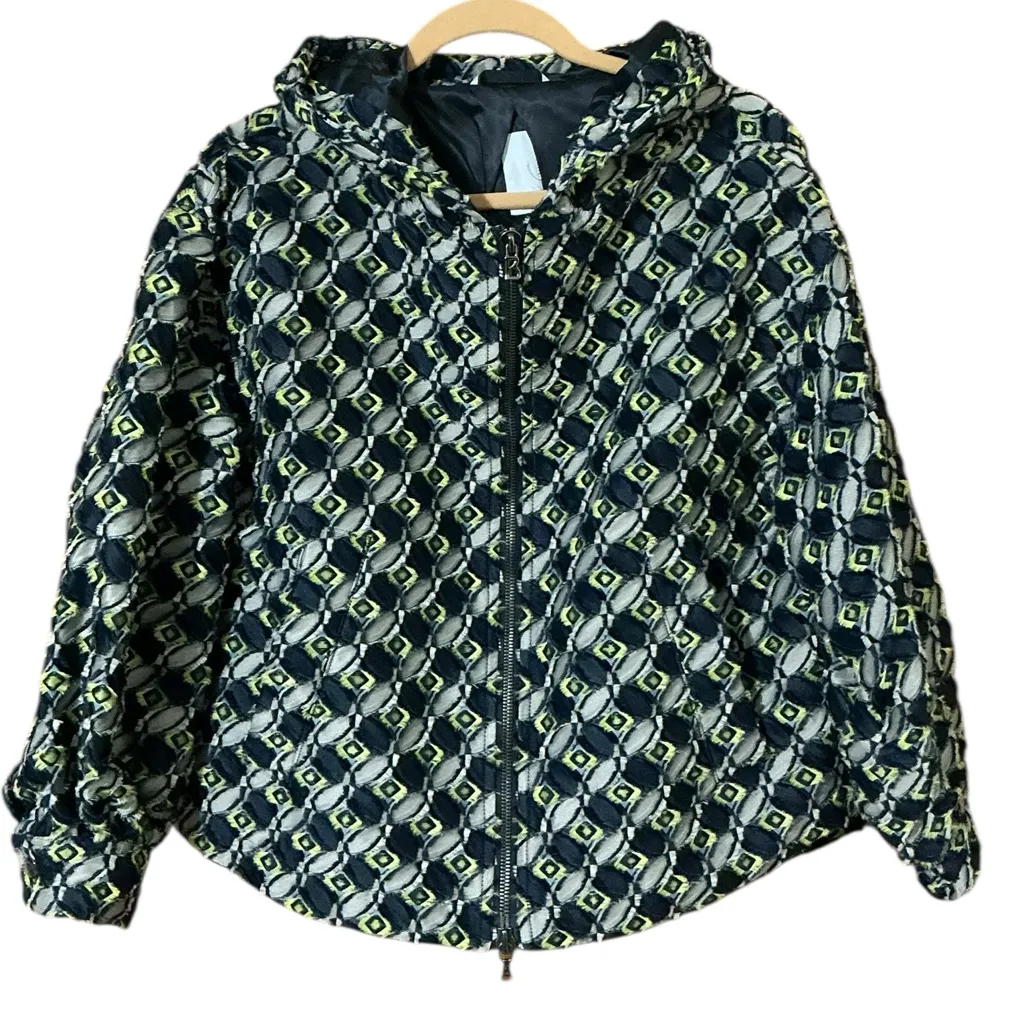 BOGNER Anissa Jacket XS 22.5” p2p Peacock Multi $990 Retail NWOT Green - Image 2