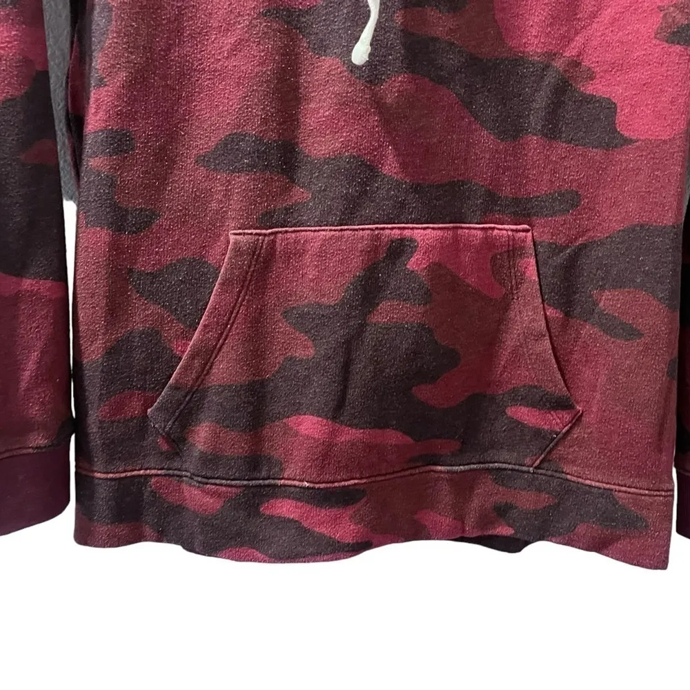 PINK Victoria's Secret Sequins Camoflauge Hoodie Sherpa Bling Size XS Black - Image 5