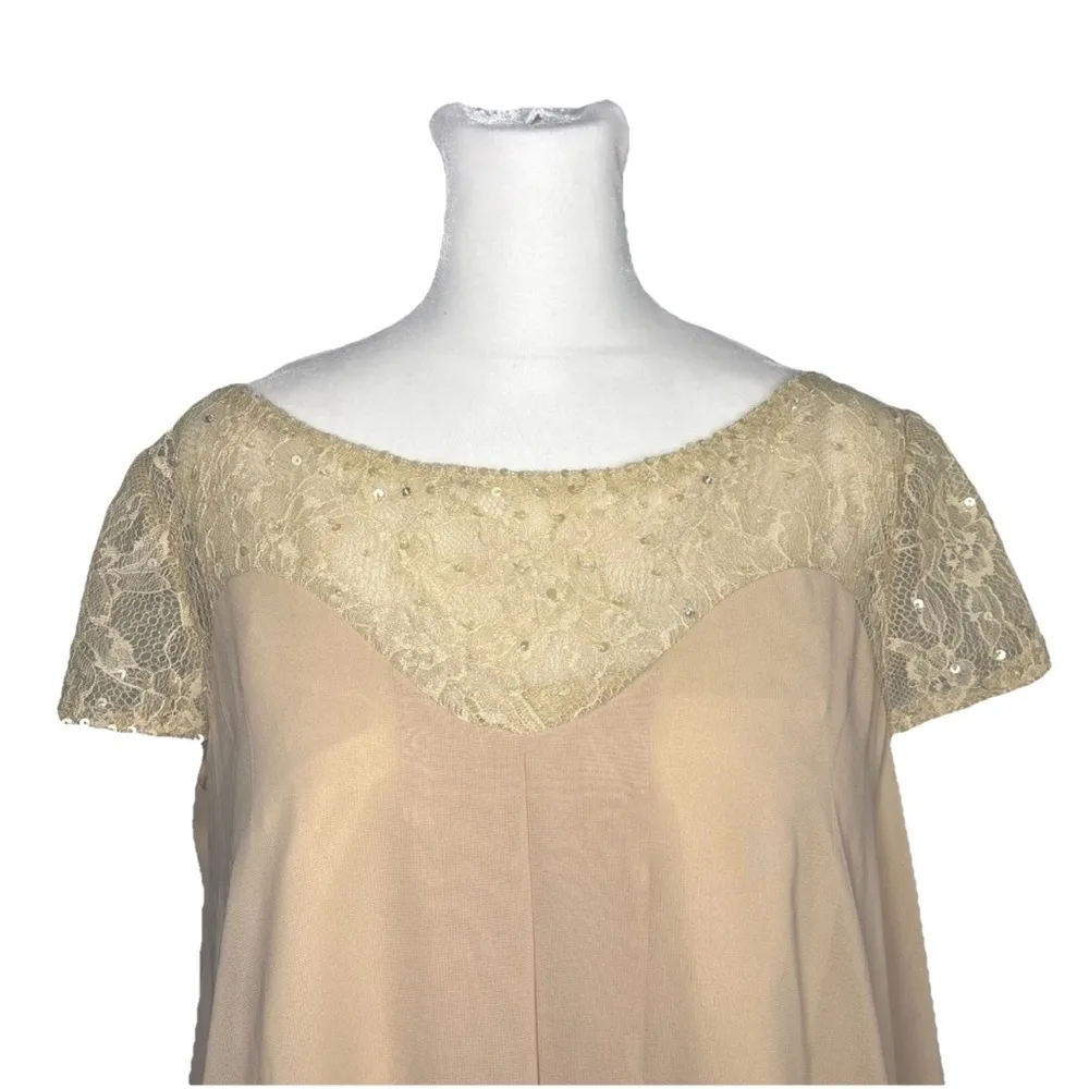 JJ’s House Wedding And Special Occasions Dress Champagne Color Size 16 - Image 2