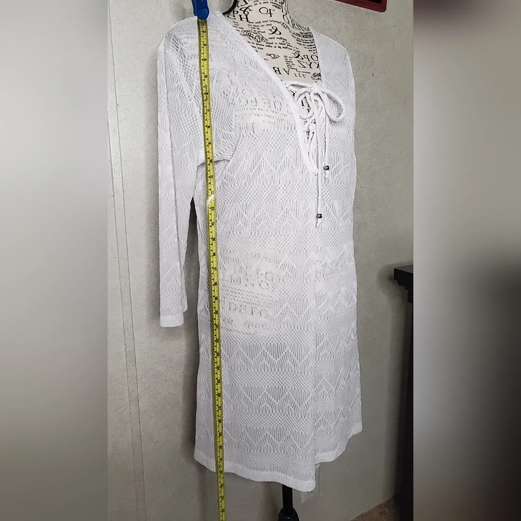 Apt.9 White Swim Cover Up Size:L - Image 5