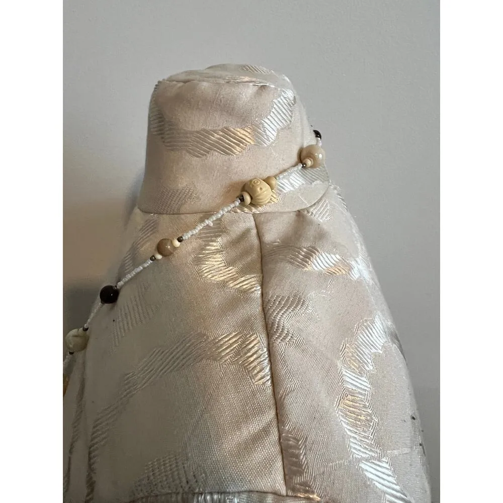 Beaded Long White Shell Necklace - Image 5