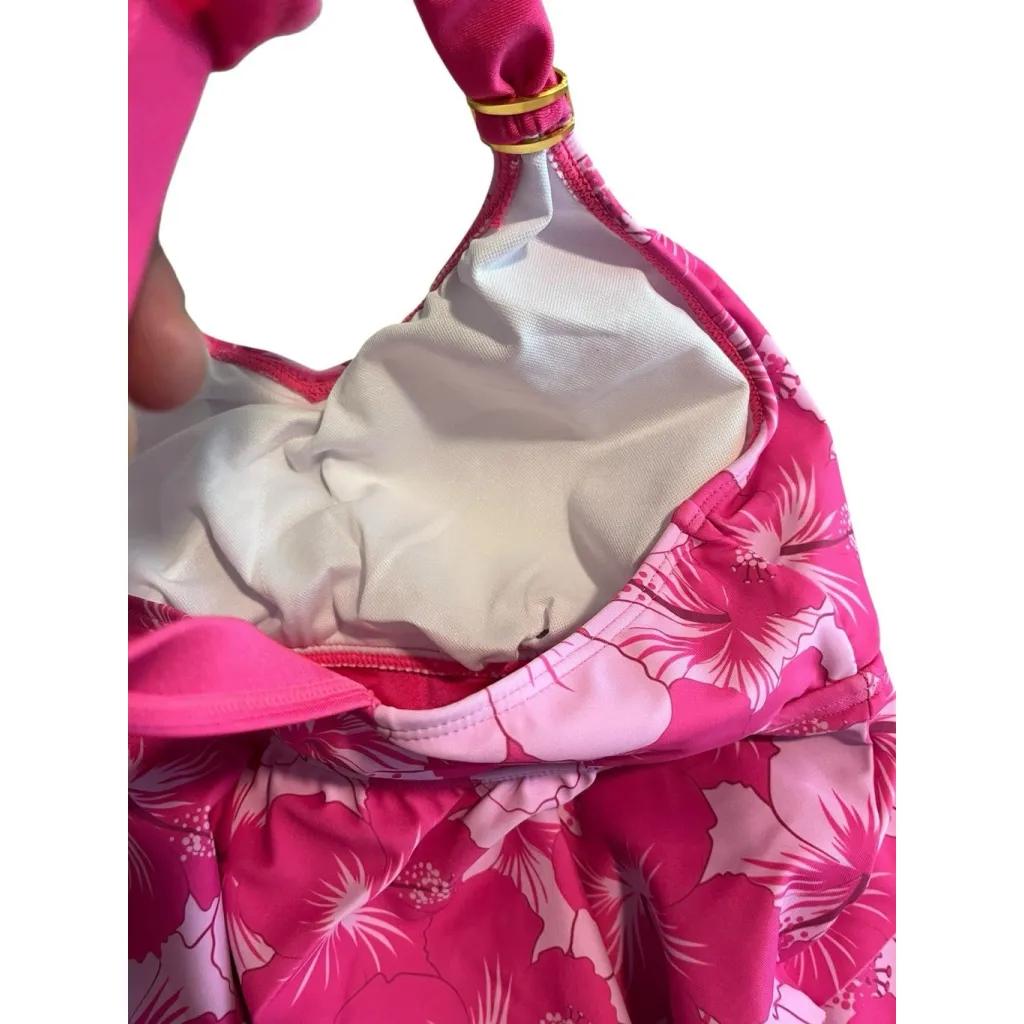 Rosewe Swim Suit 2 Piece Womens XL Pink Floral Tankini Padded Brief Bottoms NWT - Image 6