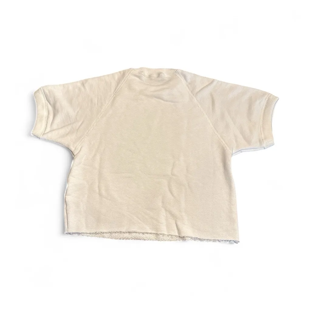 AG Adriano Goldschmied women’s cropped sweatshirt tee white Size S NWOT - Image 3