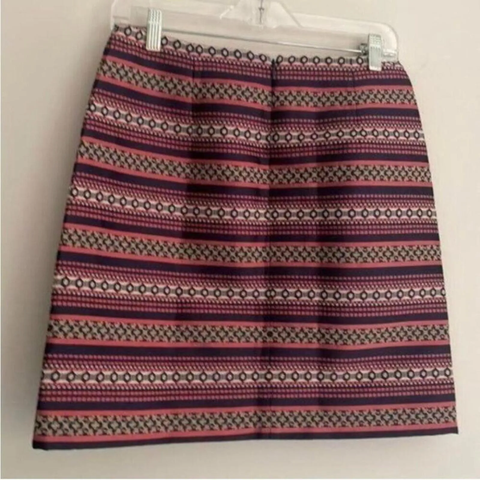 Ann Taylor Loft Metallic Multi Print Pencil Skirt Work Career Office Bu… - Image 7