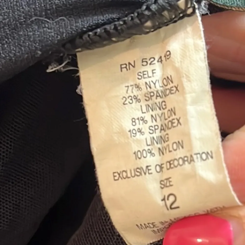 Ralph Lauren Swimsuit Black One Piece Skirted 12 - Image 7