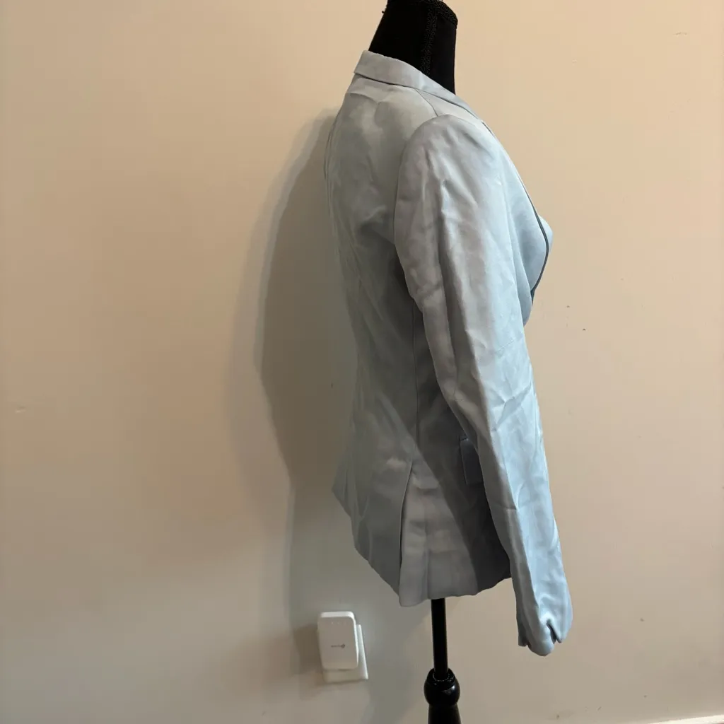 Stella McCartney  Single-breasted Blazer Jacket In Light Blue Rayon Size 38 - Image 2