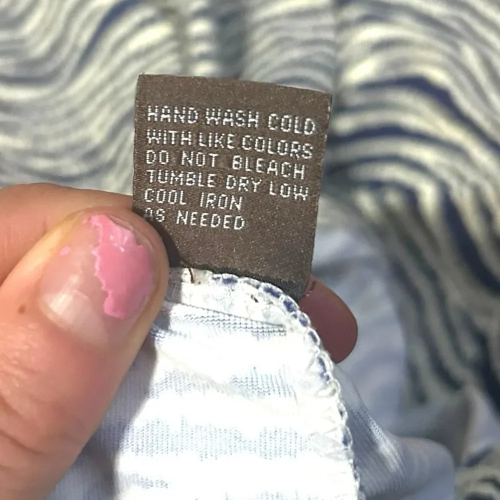 J. Mclaughlin Nicola Zebra Print Layered Catalina Cloth Dress Size XS 3/4 Sleeve - Image 8