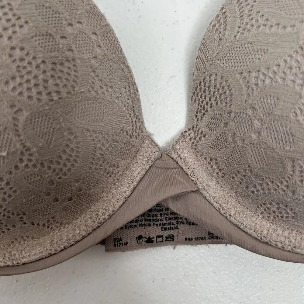 Maidenform Size 32A Bra One Fabulous Fit 2.0 Tailored Demi DM7543 Taupe Women's - Image 3