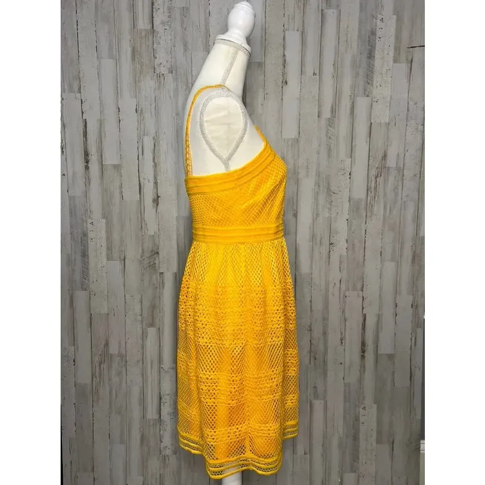 NWT Tahari Women's Fit & Flare Dress Size 4 Orange Sleeveless‎ Party Short - Image 3