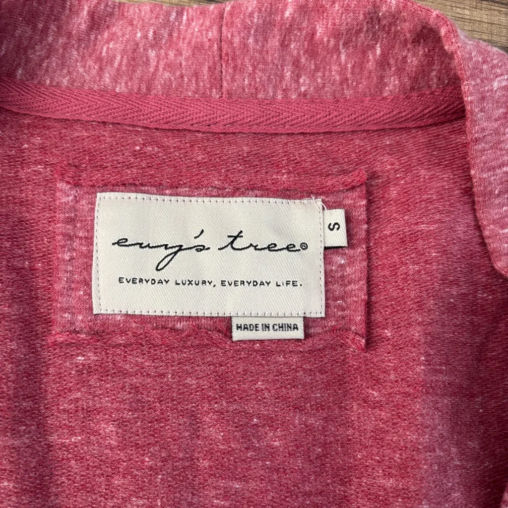 Evy’s Tree Long Sleeve Colorblock Button Up Cardigan Sweater Red - Image 4