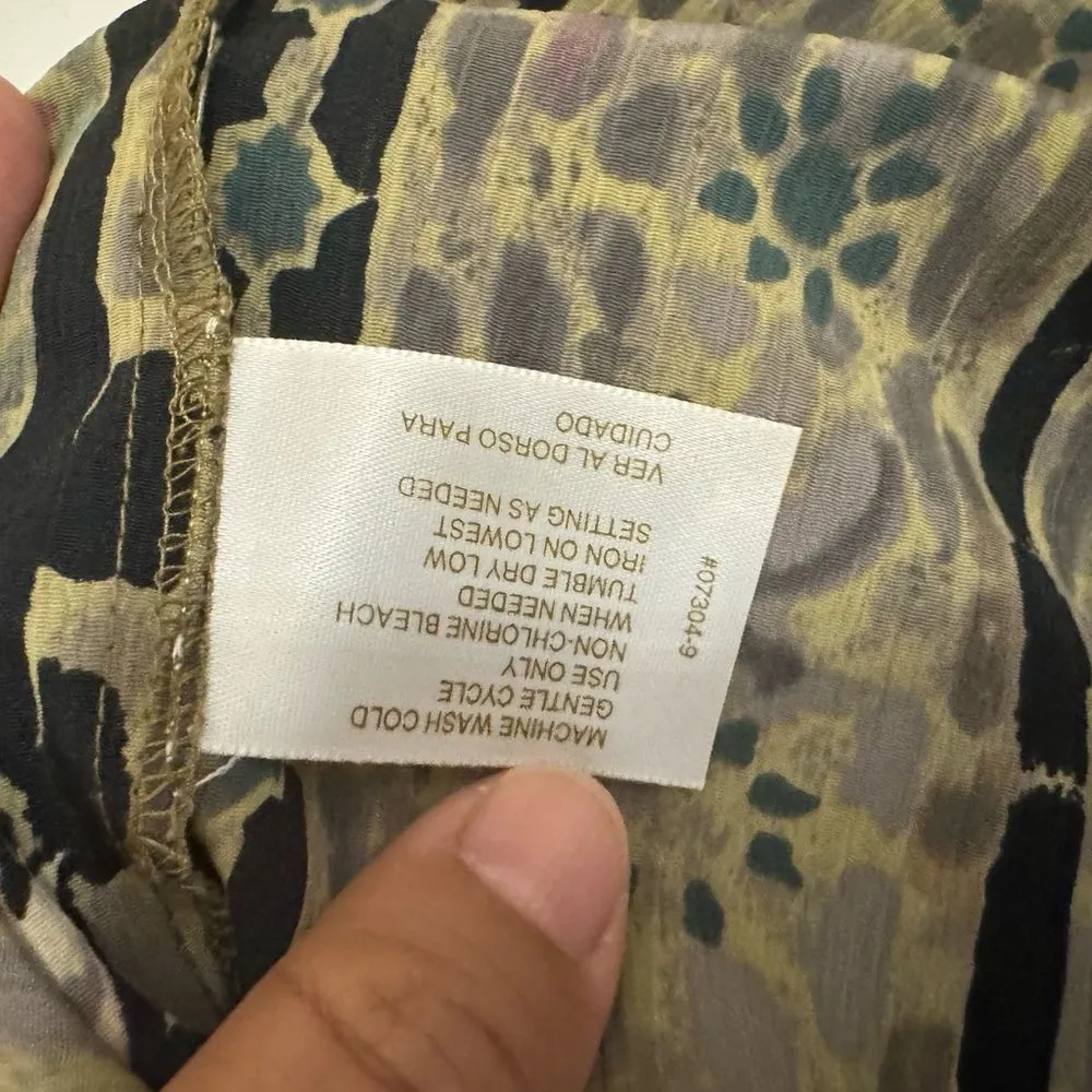 VTG Women’s floral Shirt‎ Button Up Short Sleeve —Size XL vacation Hawaii Green - Image 4