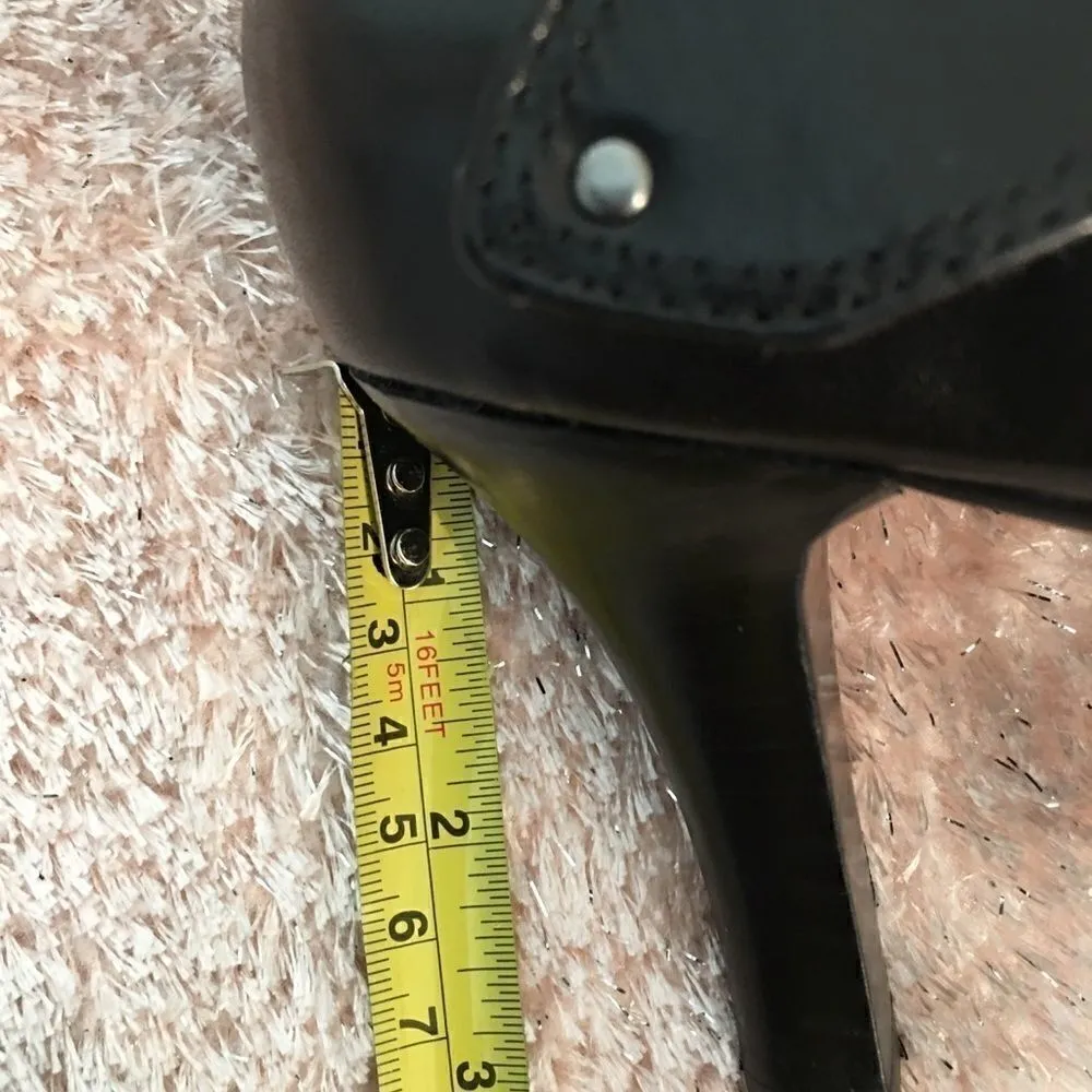 Leather oversized buckle strap peep toe heels! EXTREME COMFORT - Image 8