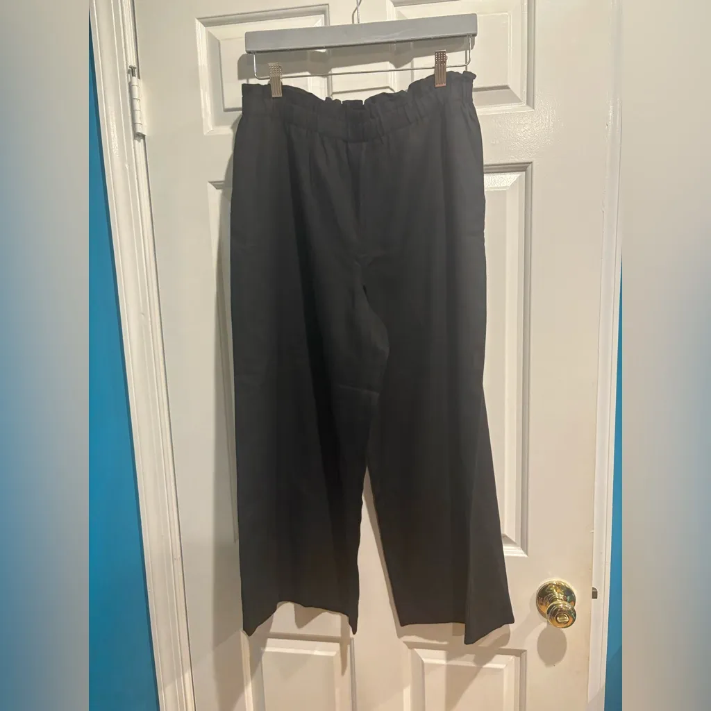 Express wide leg cropped pants culottes black sz M new with tag nwt - Image 2