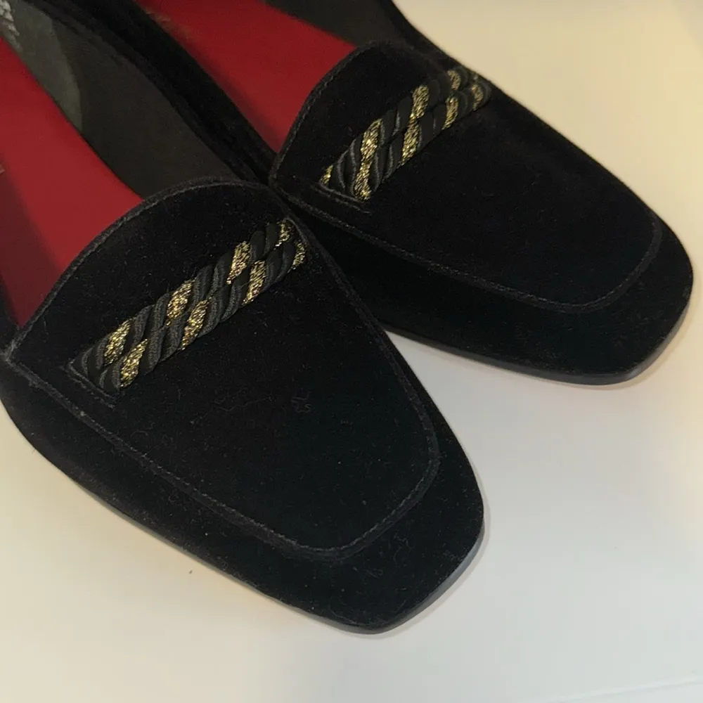 Enzo Angiolini Liberty Black Velvet Flats Loafers Women’s 8 N Slip on Shoes - Image 11