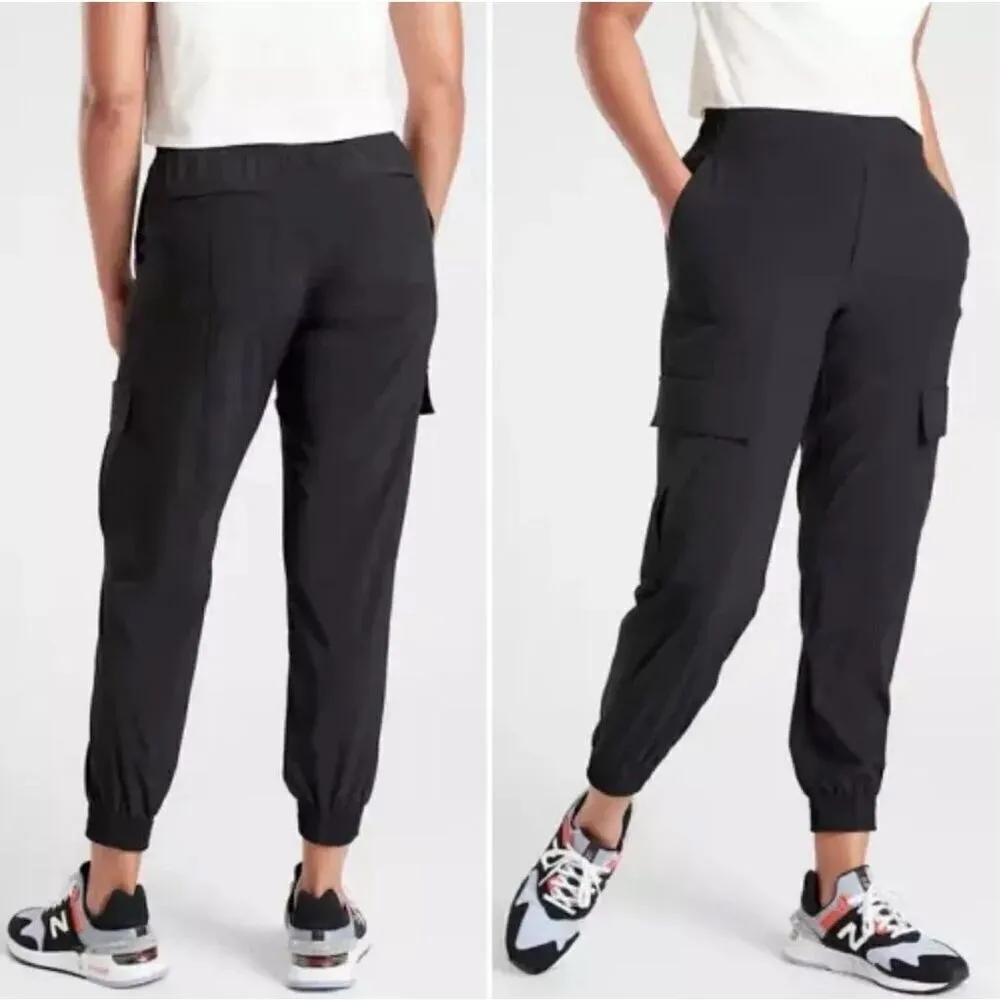 Athleta Chelsea Utility Jogger Black Athleisure Pants‎ Size 8 Hiking Outdoors - Image 2