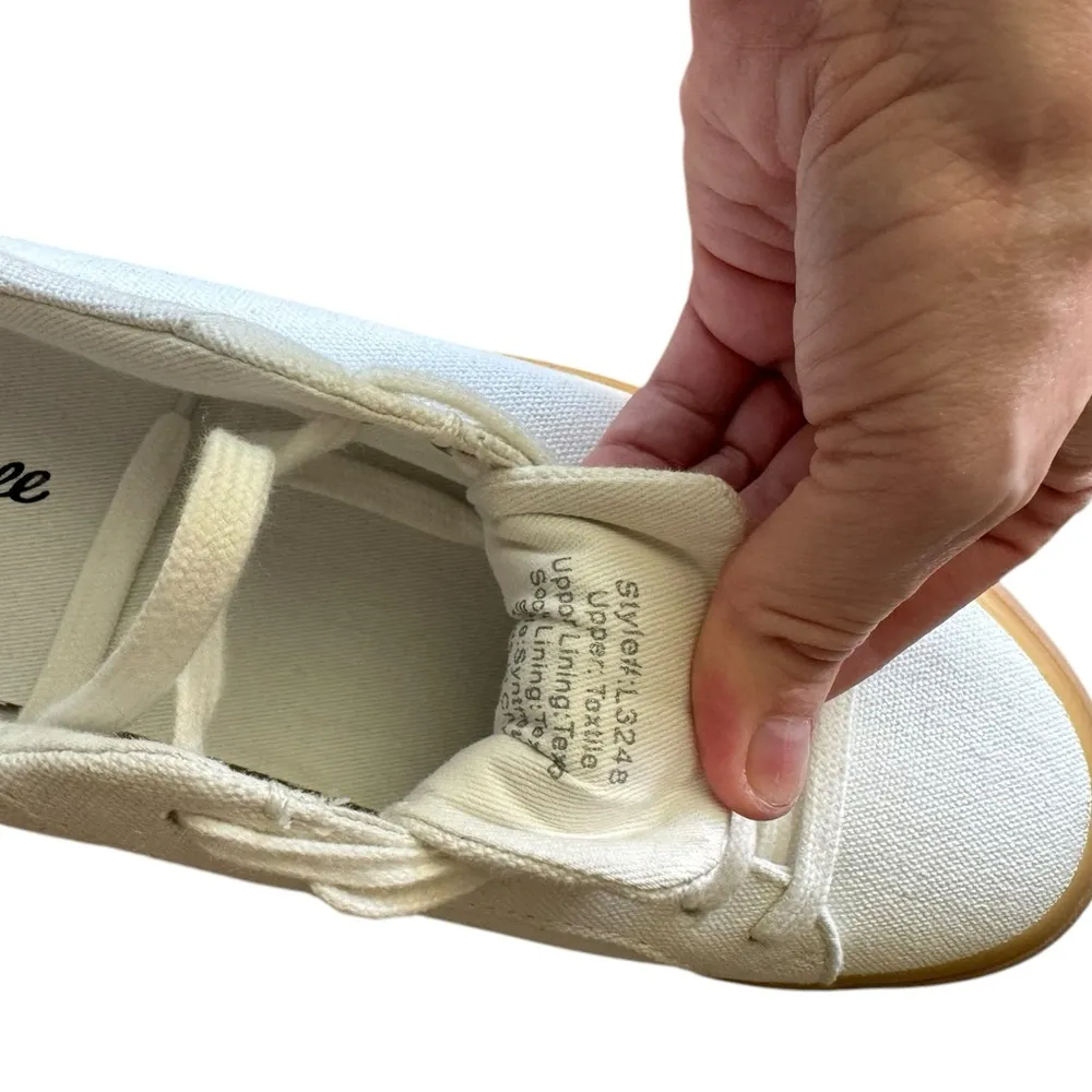 Madewell | Sidewalk Low-Top Sneakers (RE) Sourced Canvas White | 7.5 - Image 5