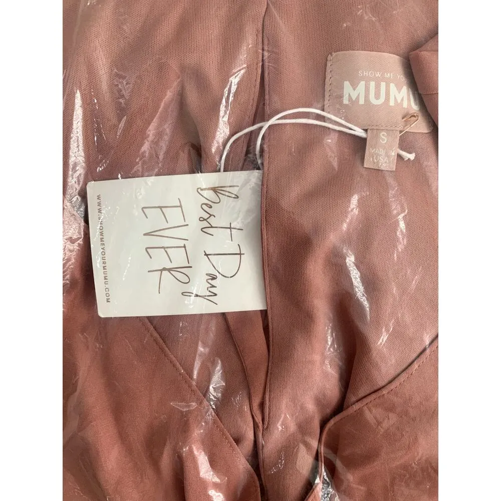 Show Me Your Mumu Emily Empire Maxi Dress in Rustic Mauve Crisp S NWT - Image 6