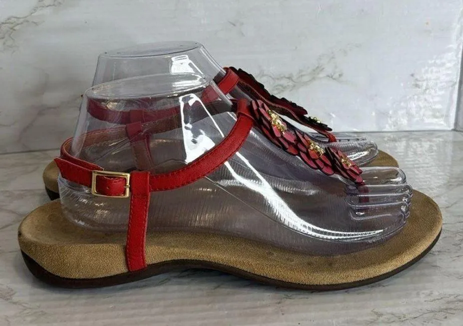 Vionic Womens Paulie Sandal flower detail t strap sandals shoes size 8 - Image 5