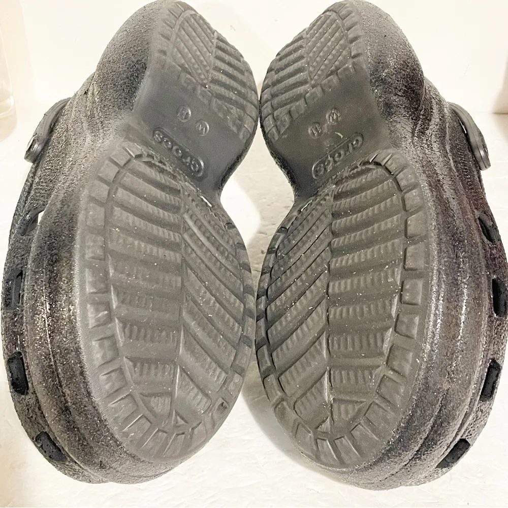 Crocs Classic Size 11 BAE Glitter Studded Platform Color Black Slip on Clog Shoe - Image 5