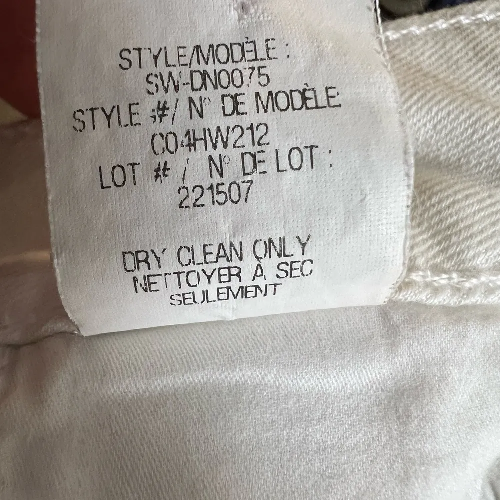 Helmut Lang Stretch Skinny Pants White Grey Geometric Print Womens Size 26 - Image 9