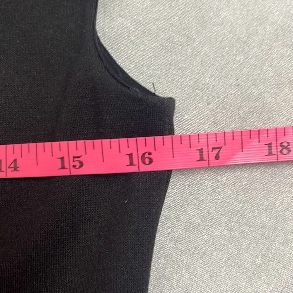 Rebecca Taylor Black Gray Fit N Flare Mini Dress Back Zipper Small Workwear - Image 9