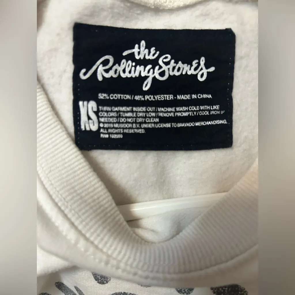 The Rolling Stones White Crewneck Sweater - Image 3