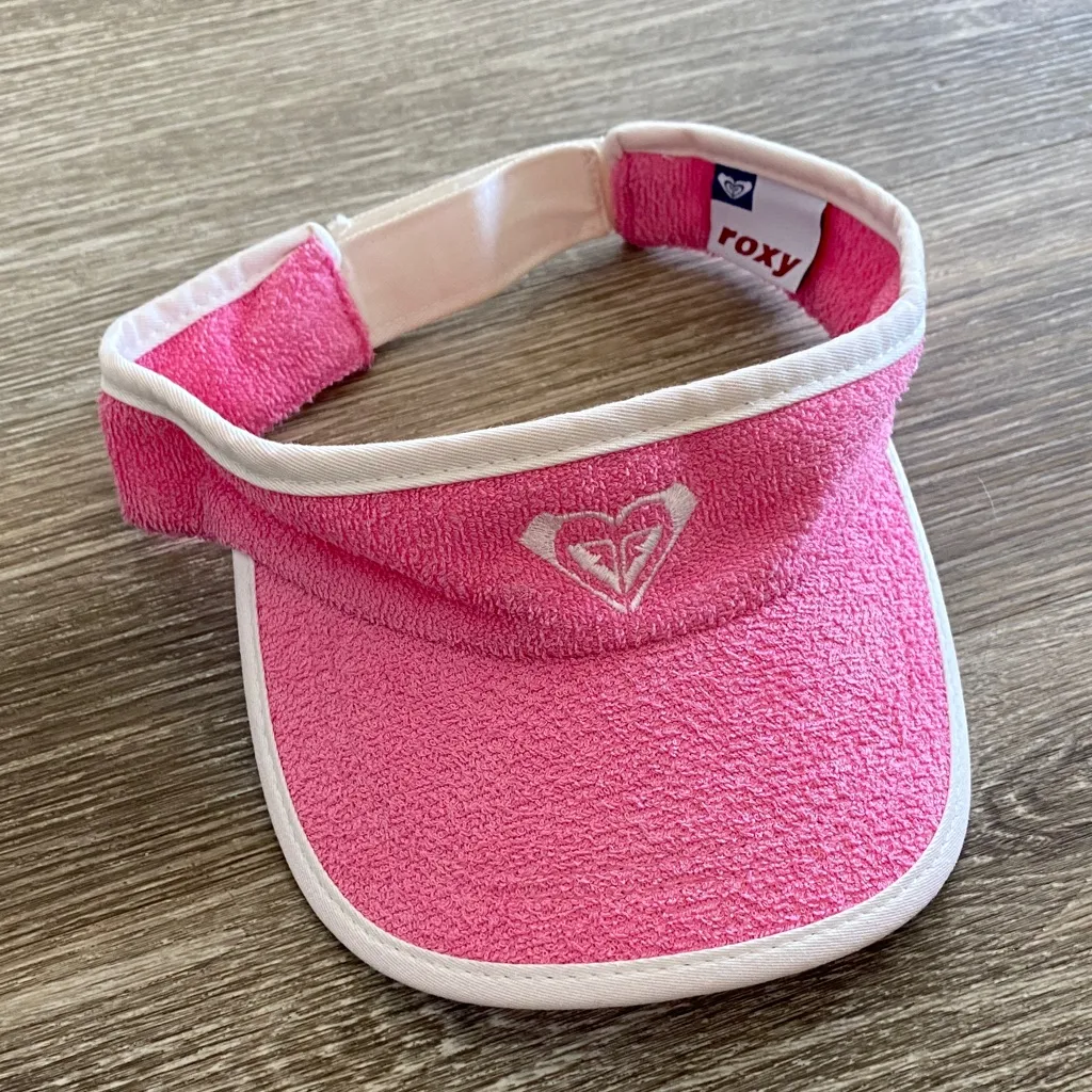 Roxy surf y2k visor hat pink terrycloth - Image 3