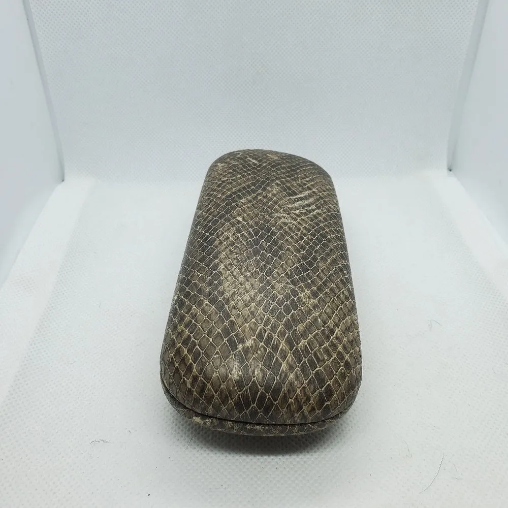 Giorgio Fedon Snakeskin Patterned Glasses Case Brown - Image 3