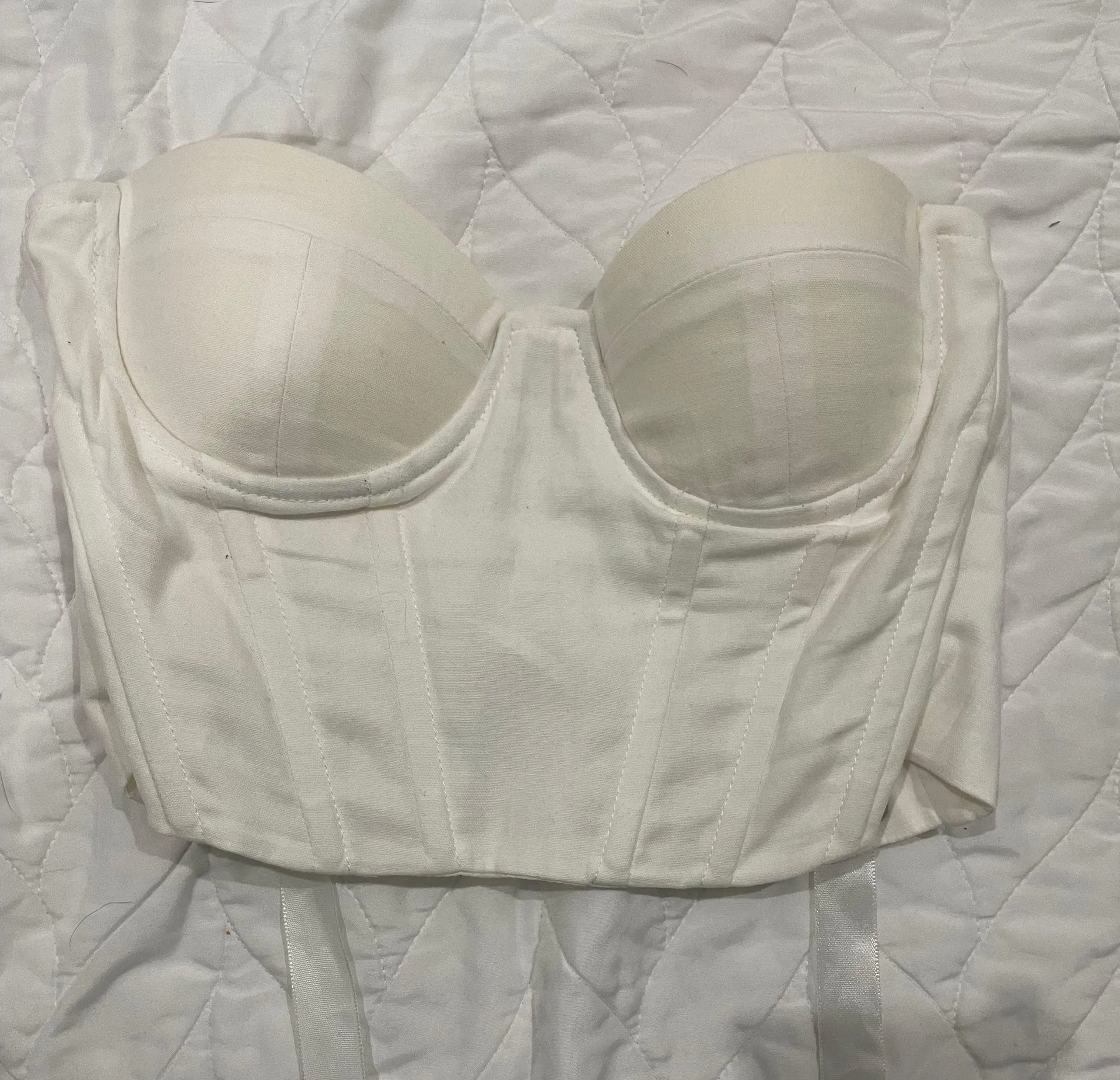 Princess Polly white corset top / bustier top - Image 3