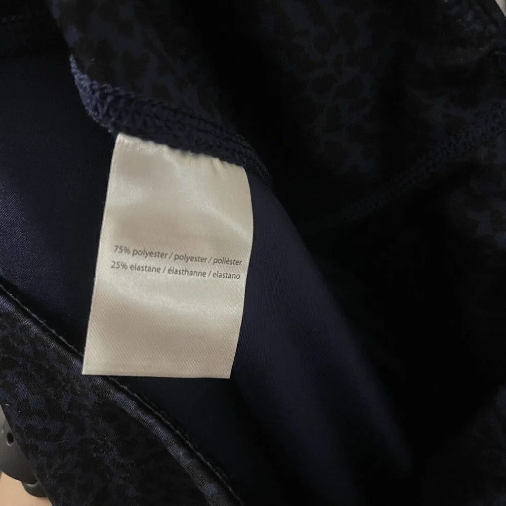 NEW! H Halston STUDIO BLUE leopard print bike shorts HIGH COMPRESSION MEDIUM NWT - Image 6