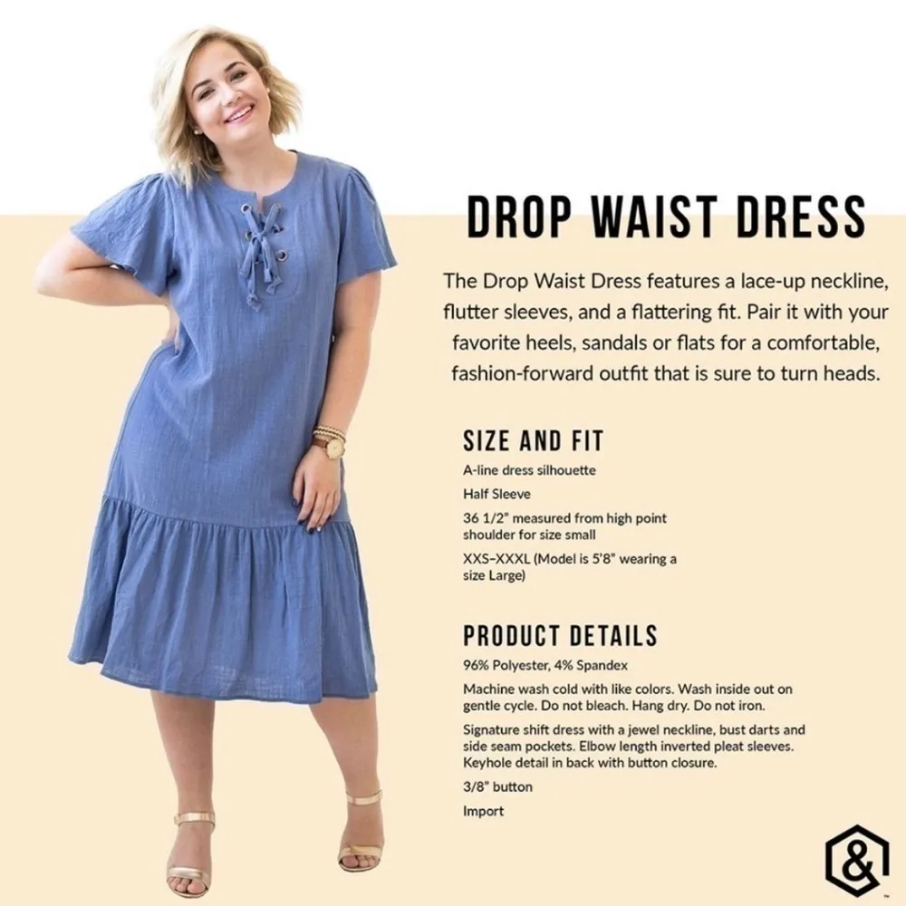 AGNES & Dora 💕 Bates Cotton Dress in a beachy Blue NWT - Image 6