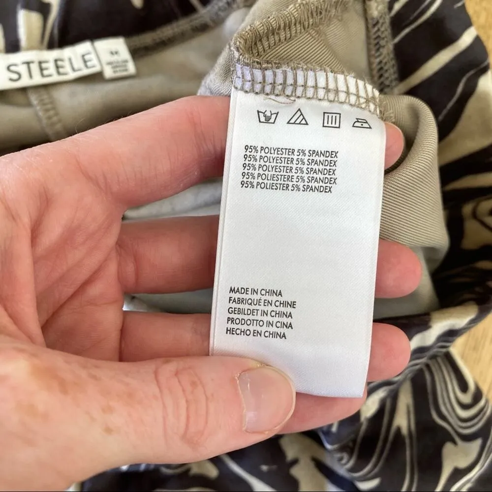 Steele Valerie Velvet Flare Pants in Swirl Pattern Brown Size M - Image 7