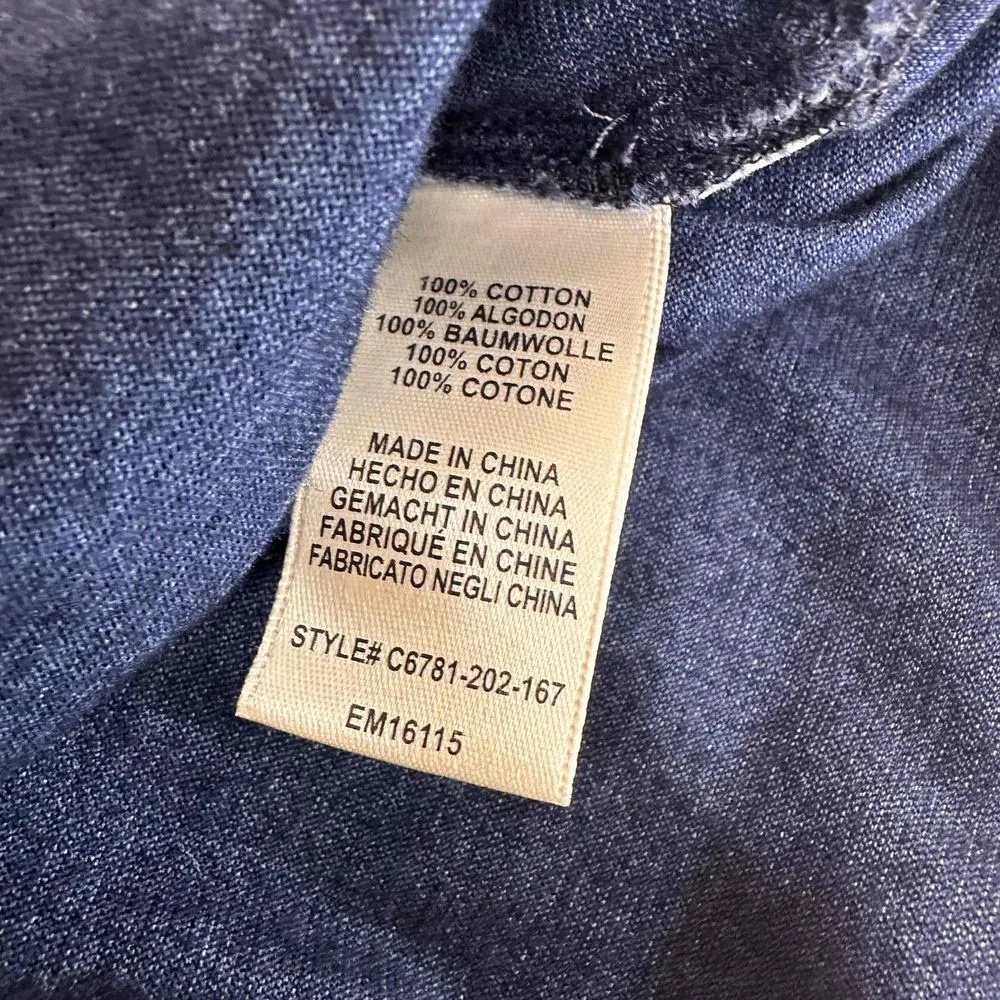 Cloth & Stone Blue Ombre Nila Short Sleeves V-Neck Maxi Dress Size Small - Image 7