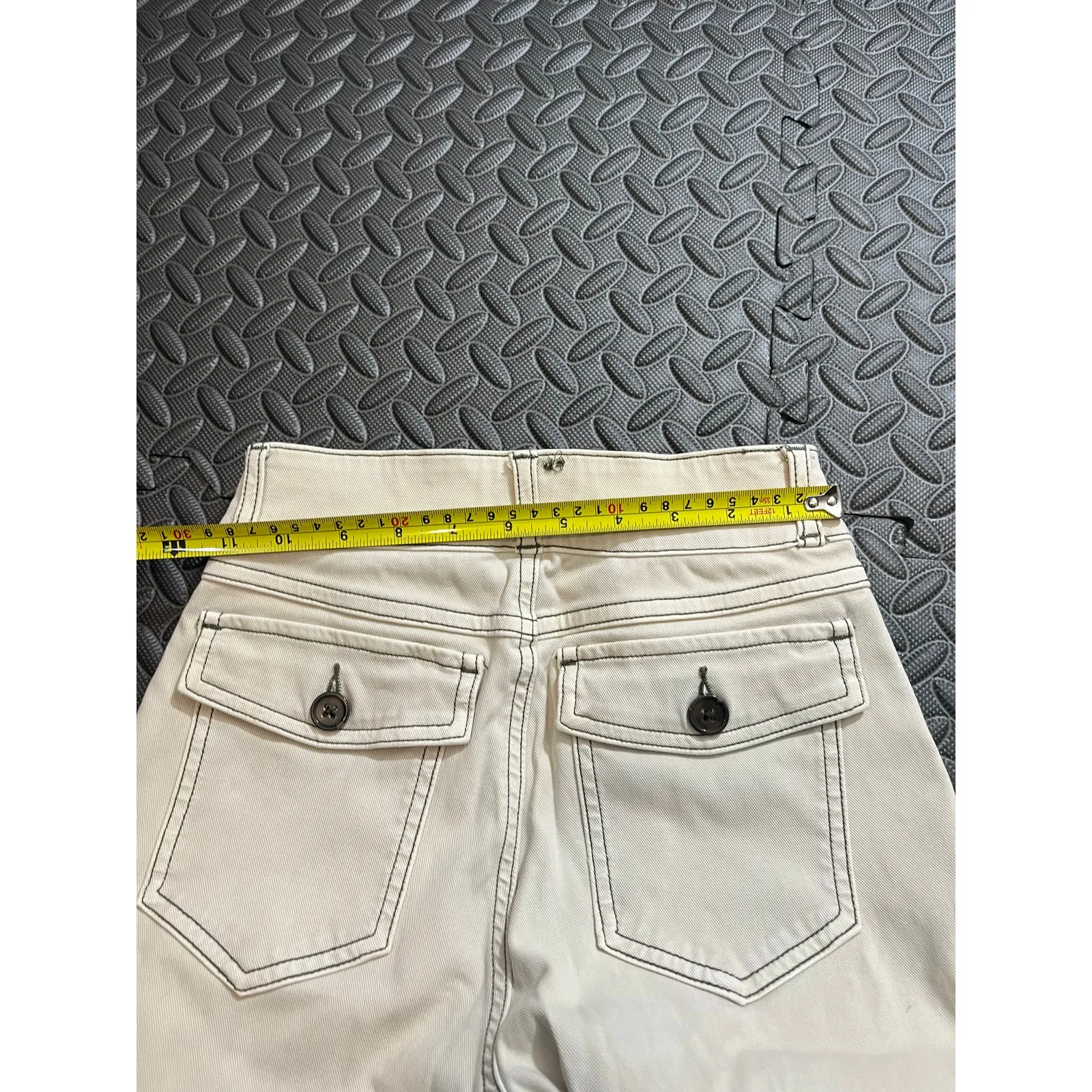 Spanx‎ Twill cropped wide leg cropped pant high rise pull on khaki natural xs - Image 7