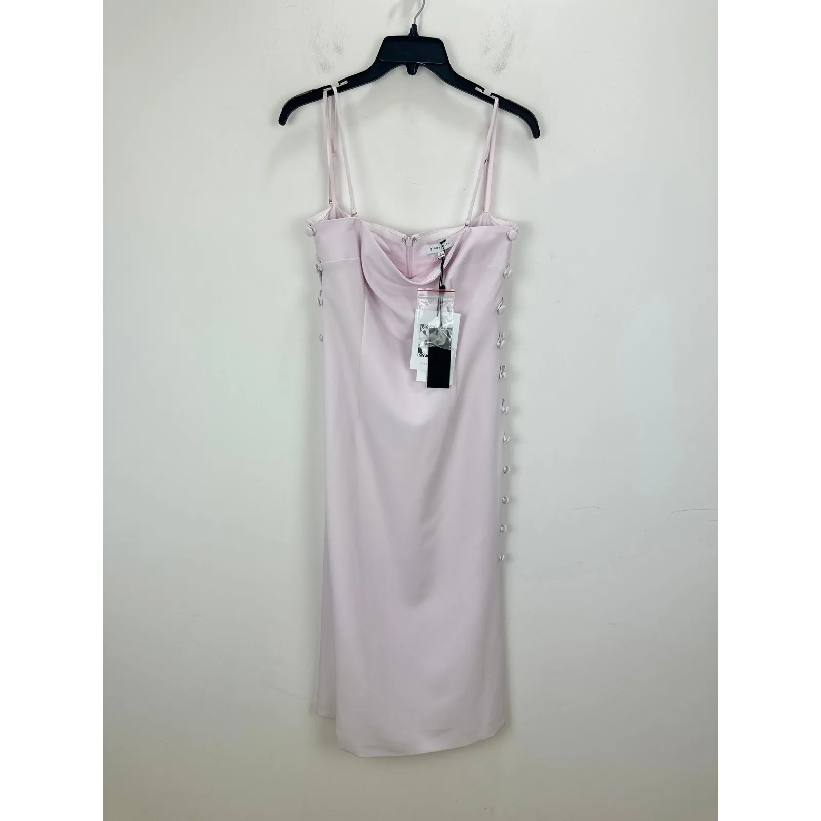 Gianni Bini Caelynn Bell Tori Dress Midi Crepe Side Cutout Light Ballet US 8 NWT - Image 6