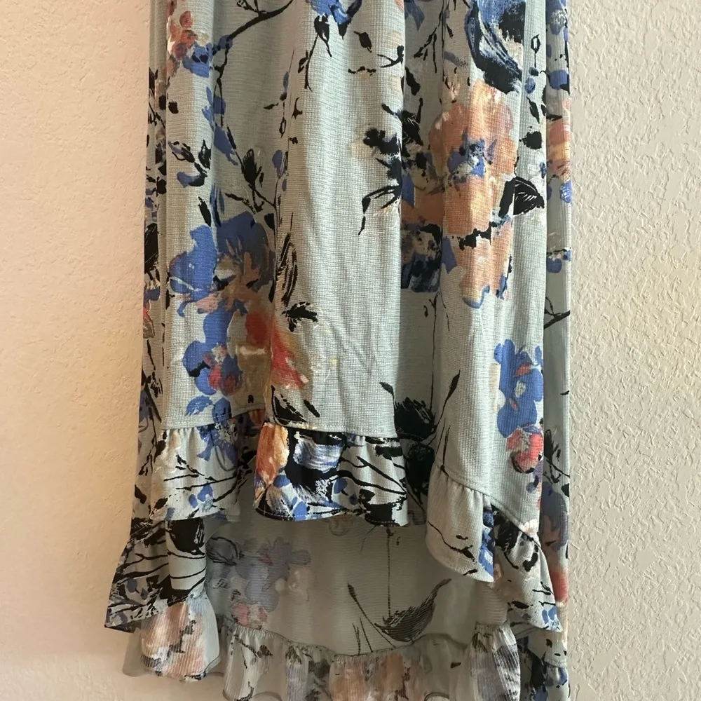 Lildy Womens Dress Size L XL Off Shoulder High Low Hem Floral Ruffle. Size L - Image 3