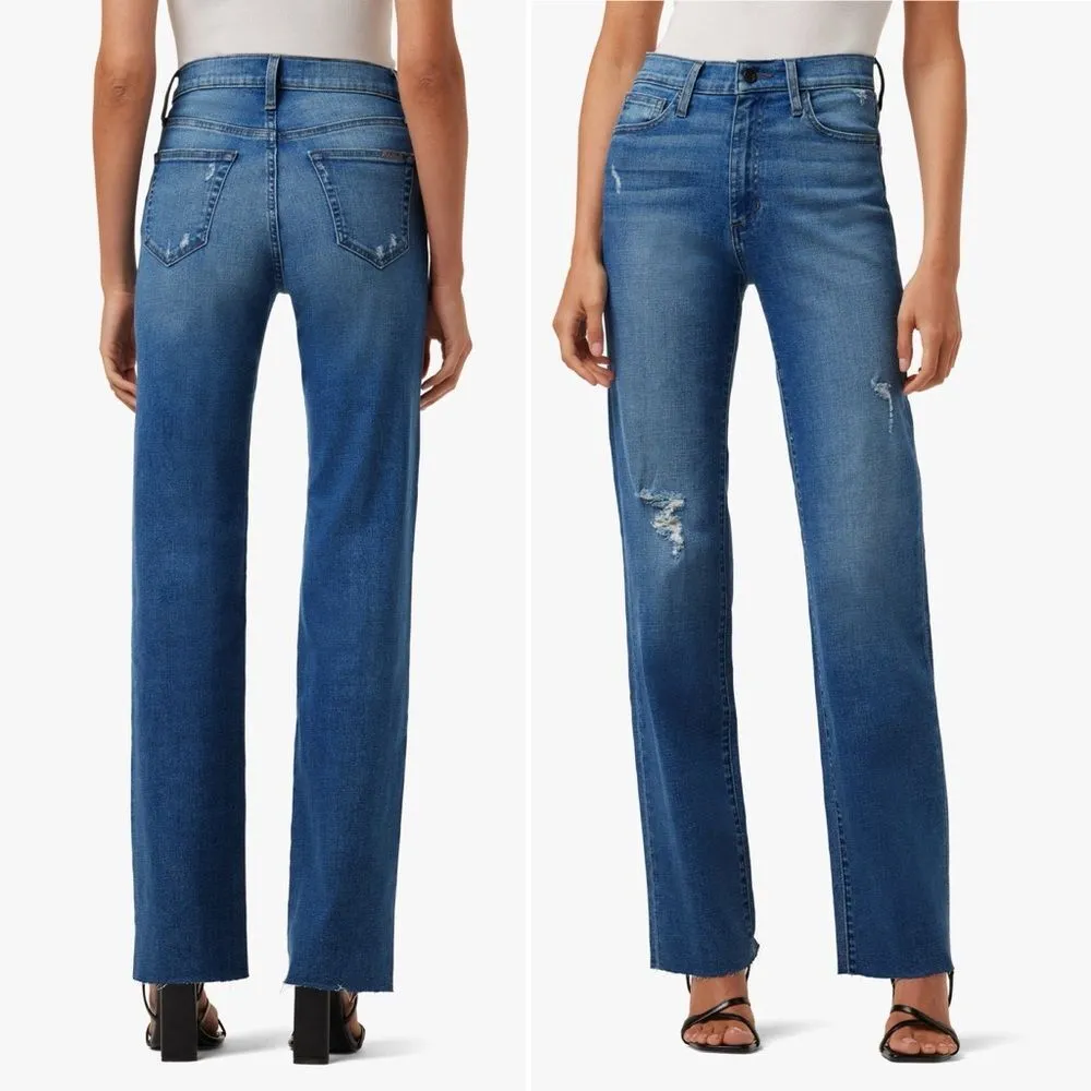 Joe’s Jeans High Rise Wide Leg Distressed Jean in Belenos Medium Wash Size 26 - Image 15