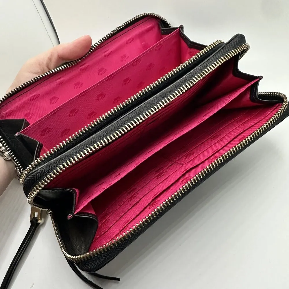 VINTAGE JUICY COUTURE black organizer Double-zip credit card holder wallet - Image 7