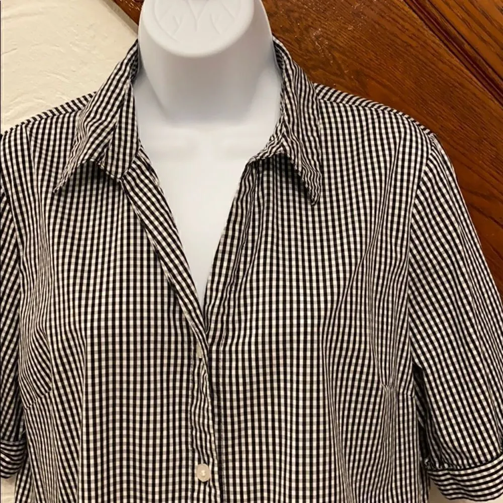 Anne Klein short sleeve button down shirt size M - Image 5