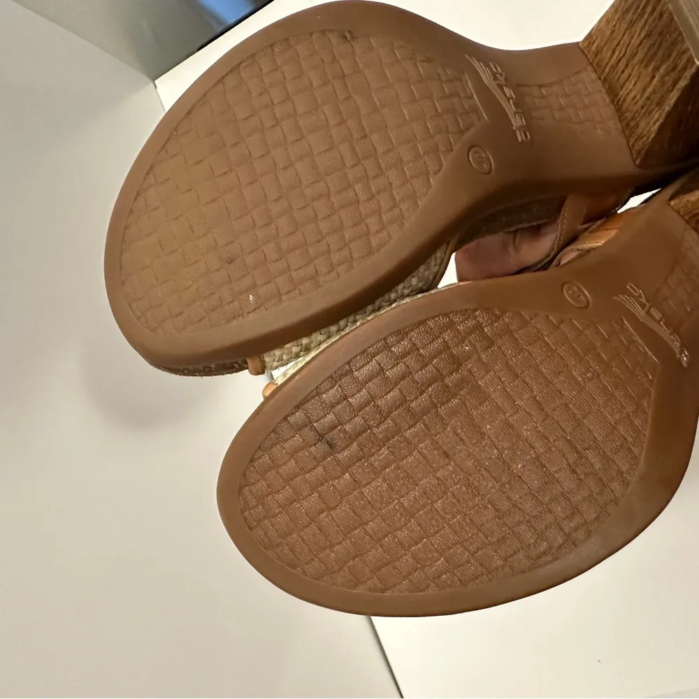 Dansko Debby Strappy Rocker Bottom  Full Grain/Raffia Platform Sandal Sz EU 40 - Image 9