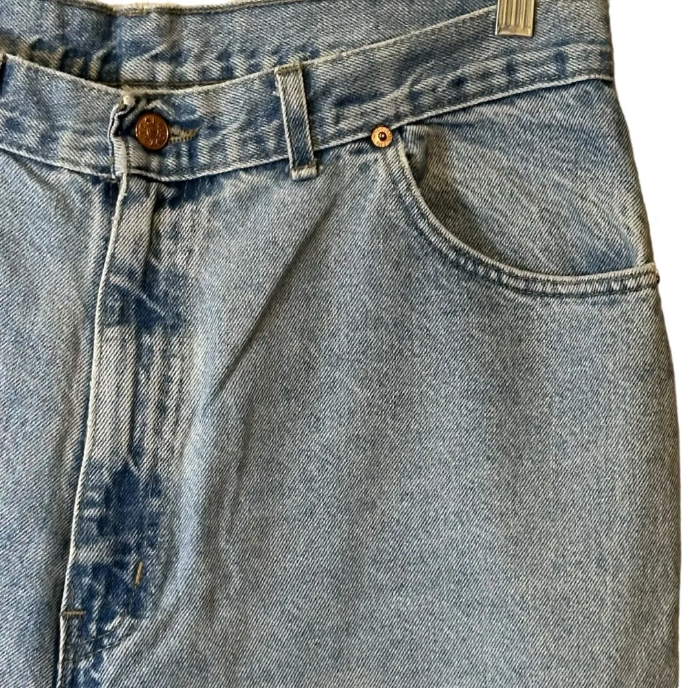 Vintage 80’s Chic Mom Jeans Size 18 Tall Mexico 100% Cotton Blue - Image 5