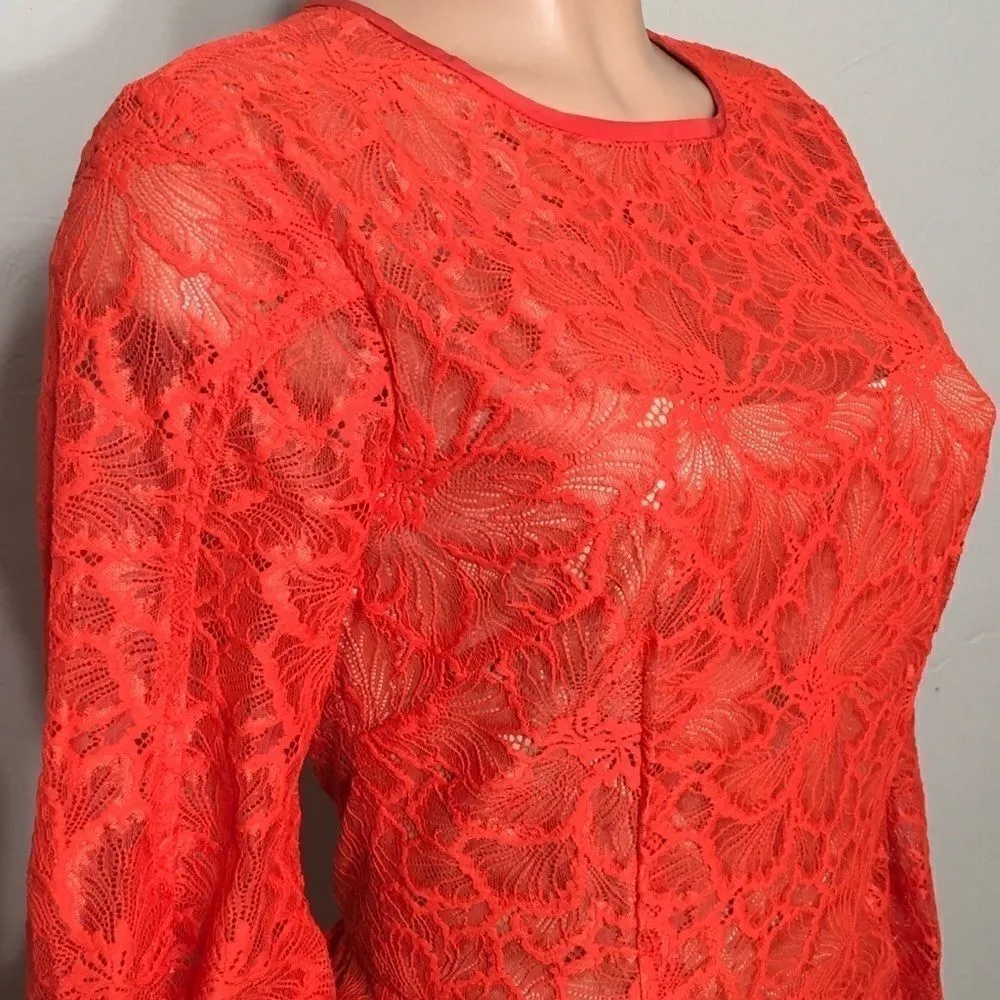 Trina Turk red lace dress. XS. NWOT - Image 3
