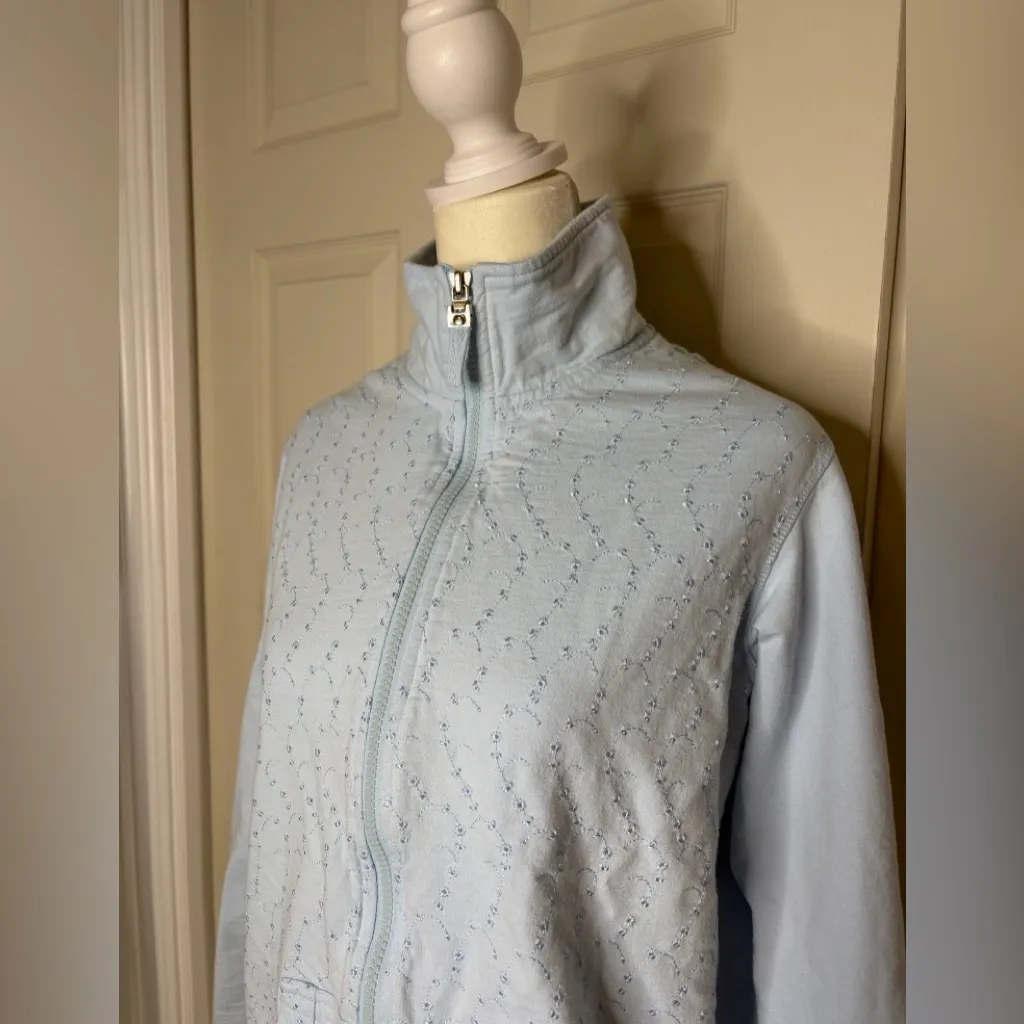 Oleg Cassini sport cotton Light Blue Zip - Image 8