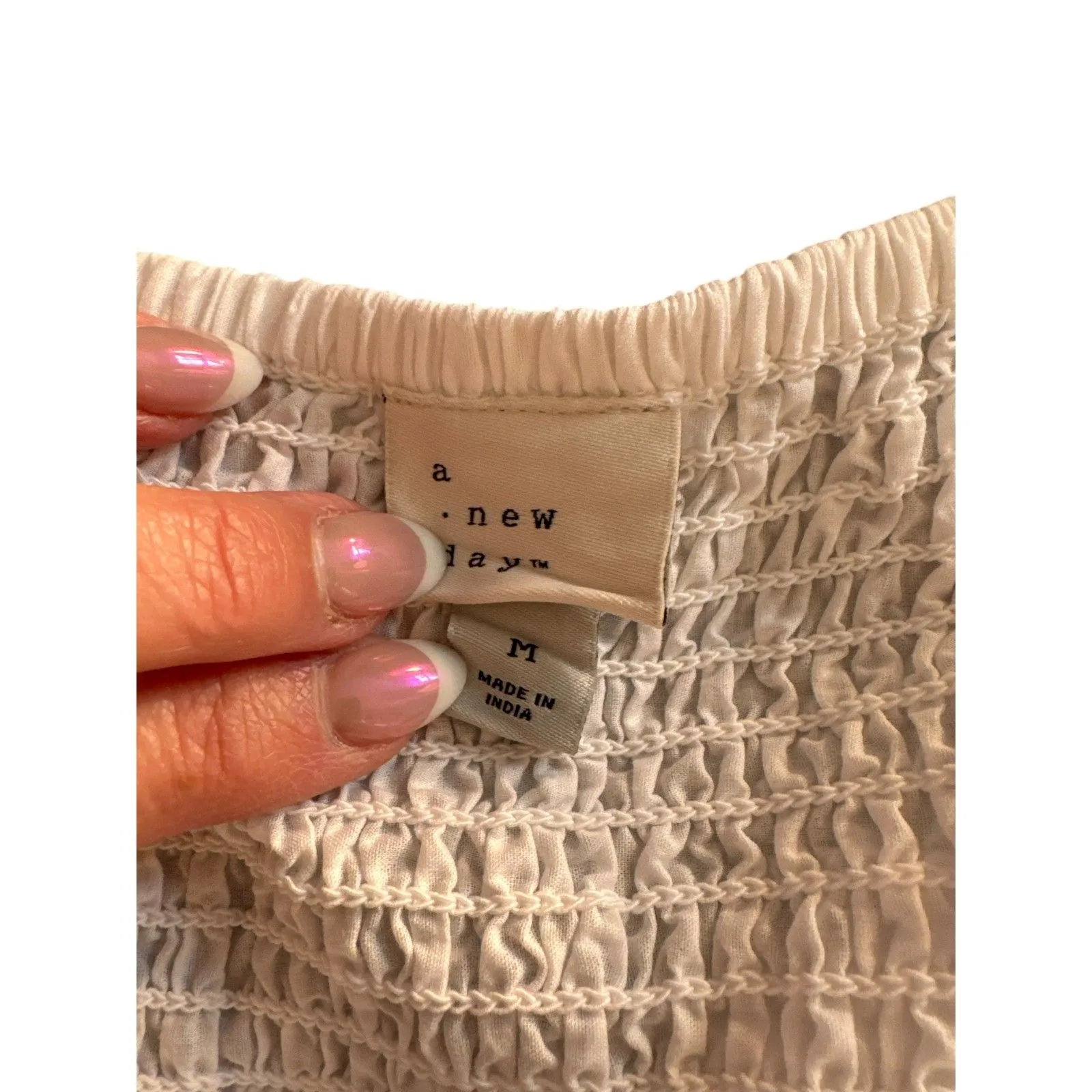 A New Day‎ White Cotton Eyelet Dress - Image 11