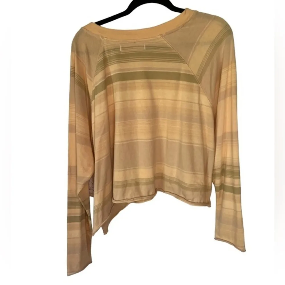 Free People We The Free Baja Striped Long Sleeve T-Shirt in Prosecco Size L NWT - Image 4