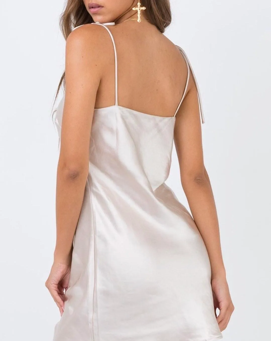 Champagne Silky Dress - Image 4