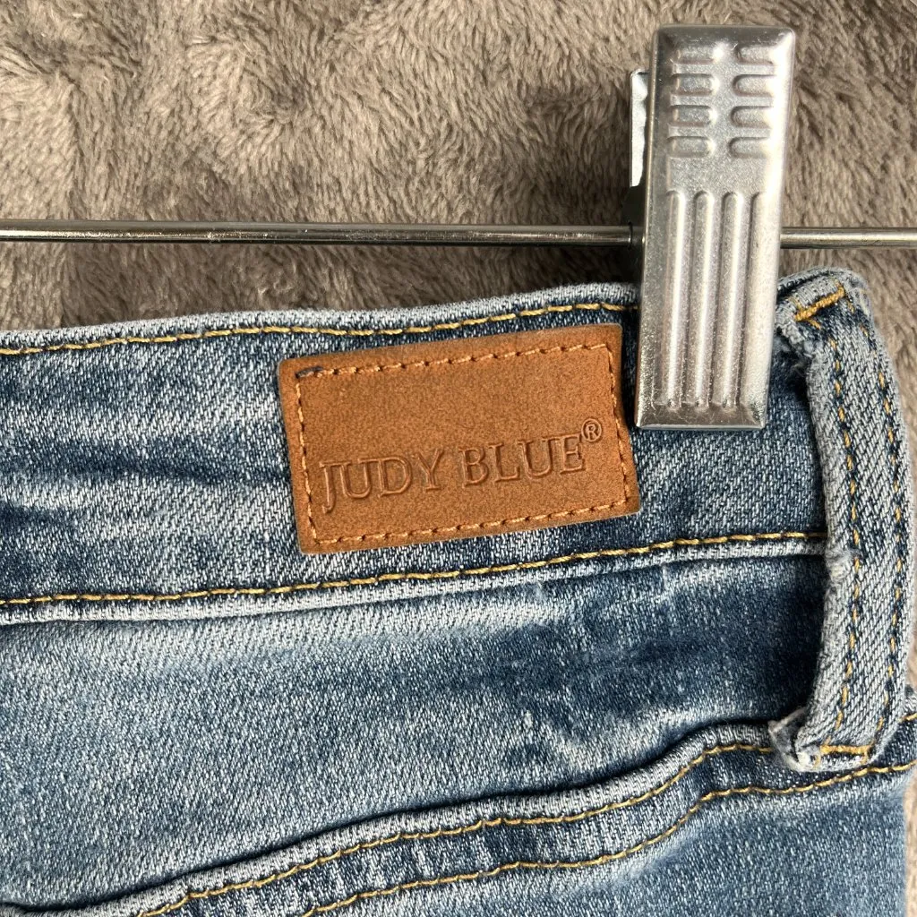 Judy Blue Boyfriend Fit Jeans Women's Size 0/24 Distressed Blue Denim Grunge Y2K - Image 7