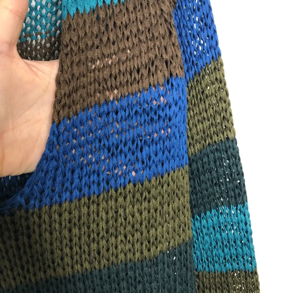 Theory Nimue S Space Stripped Scoop Back Sweater size M - Image 5