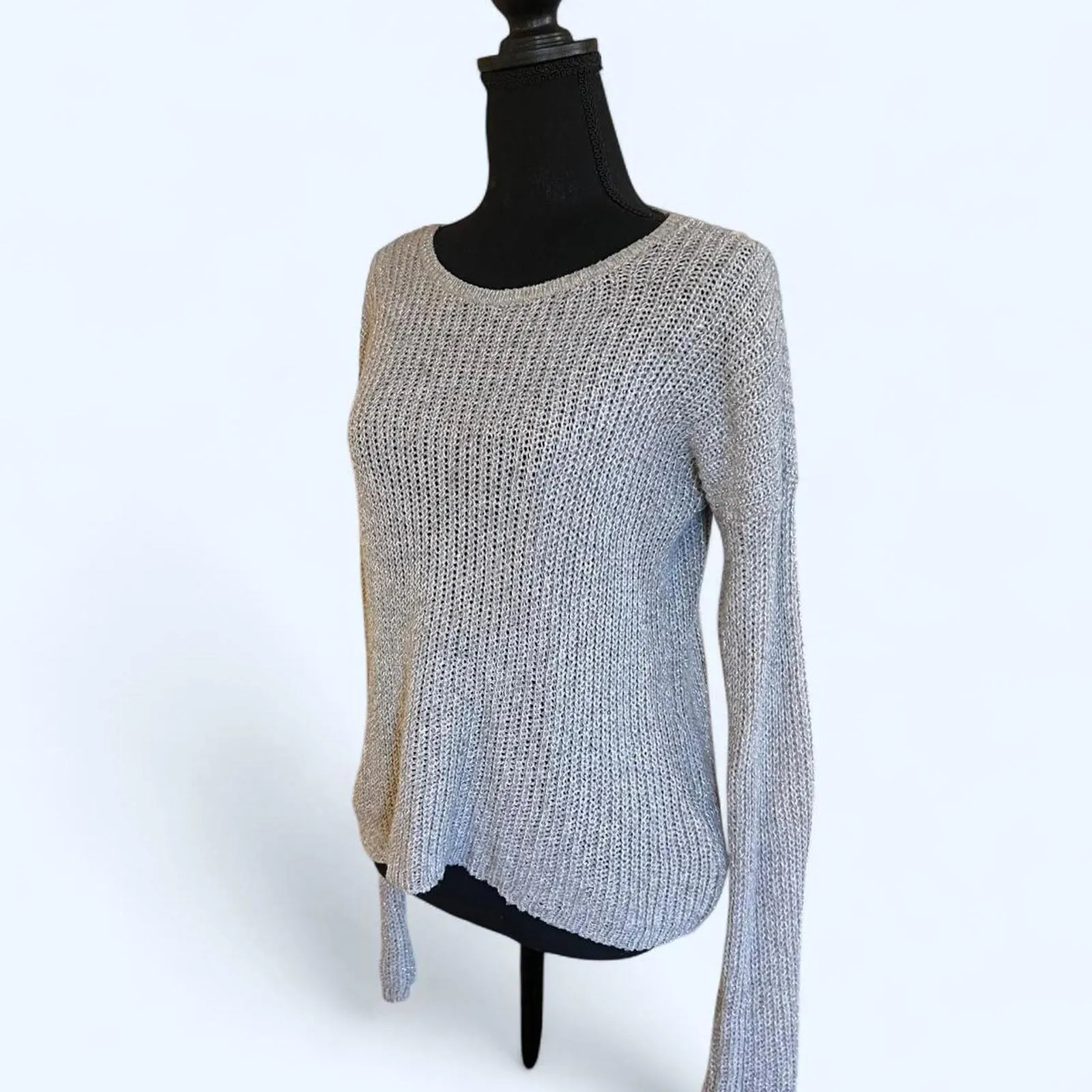 Hollister Co. sparkly knit sweater Size Medium - Image 2